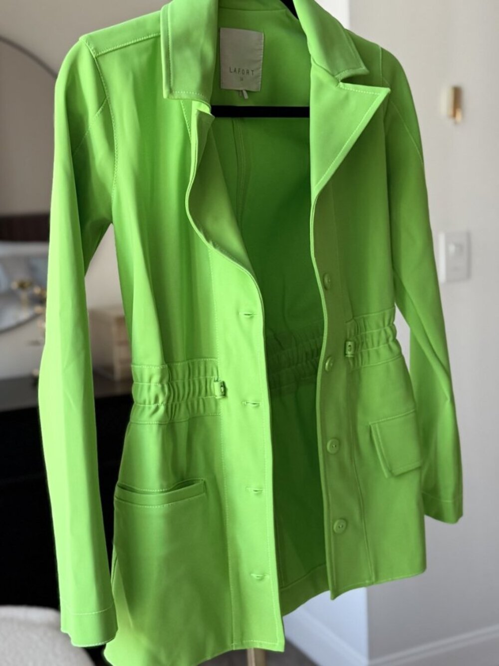 Lafort Geni Technoblock Parka Jacket Lime Green 34